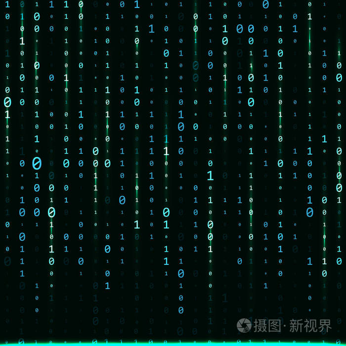 二进制代码零一个矩阵白色背景横幅图案壁纸向量