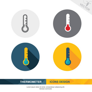 温度计图标矢量设计