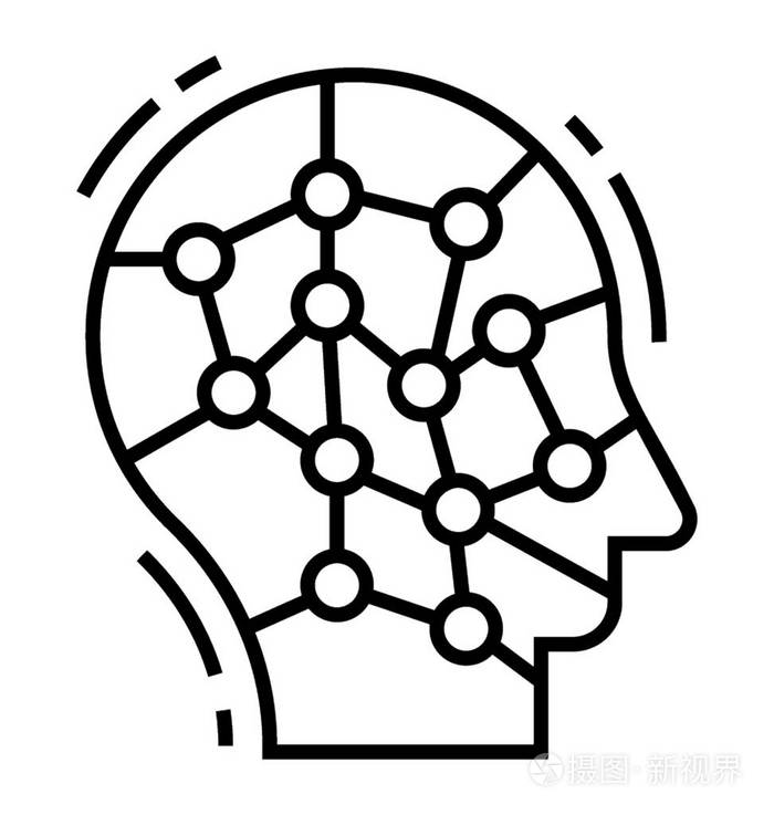 人工智能线图标.插画-正版商用图片16r5r8-摄图新视界