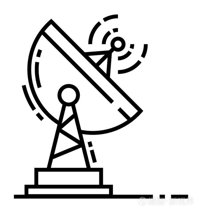 通信卫星线路矢量图标.插画-正版商用图片16r5xi-摄图新视界