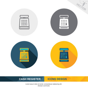 收银机图标矢量设计