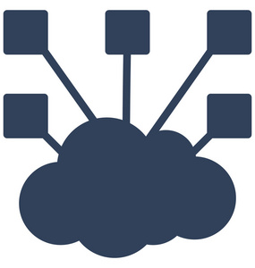 云网络隔离矢量图标，可以方便地修改或编辑。