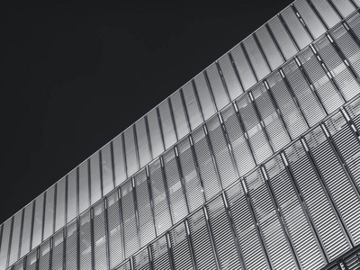 外墙照明建筑外墙玻璃立面设计现代建筑黑白照片