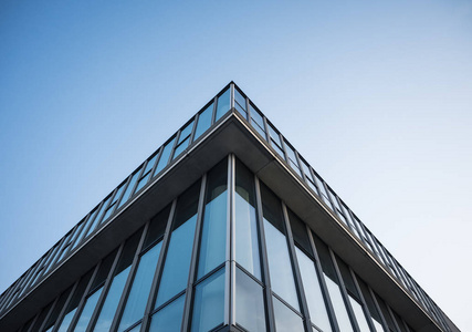 建筑细节现代建筑玻璃立面角照片