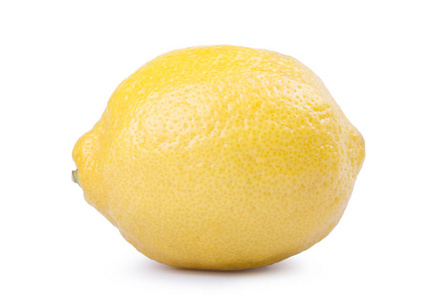 白色背景上分离的柠檬。 裁剪路径