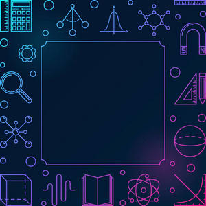 科学技术工程和数学线性彩色框架