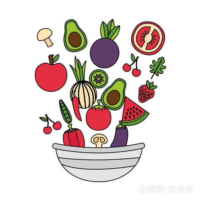 新鲜的健康食品