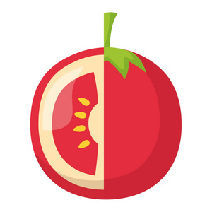 番茄新鲜在白色背景