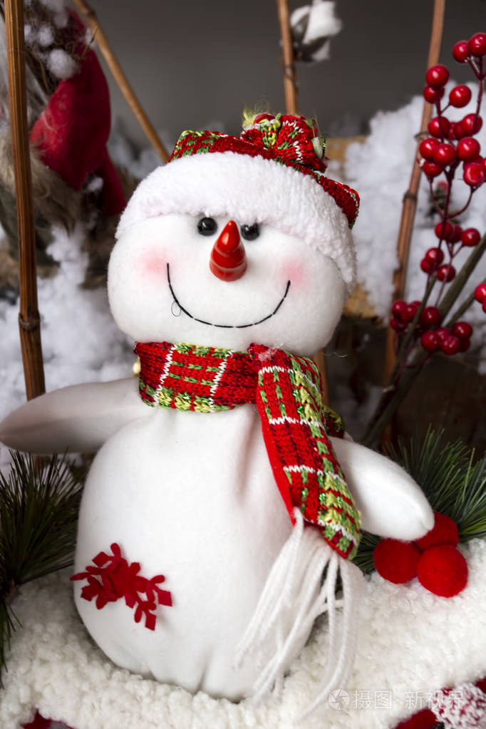 圣诞节概念照片,冬季背景雪