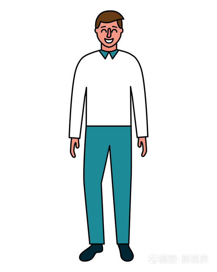 人站立的字符在白色背景