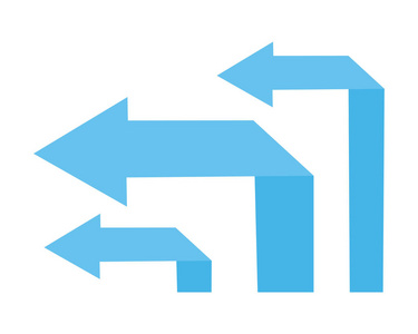 箭头方向目标在白色背景图片