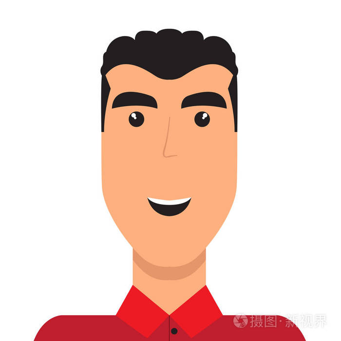 独立的男性头像