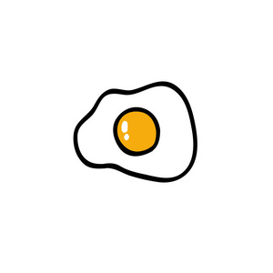 炒鸡蛋涂鸦图标