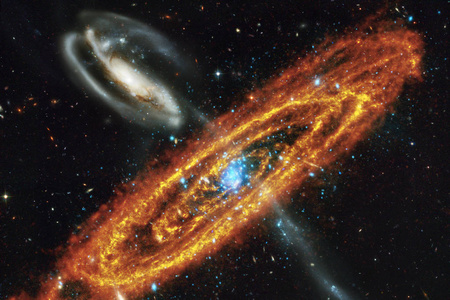太空之夜美丽的星系和星团。 这幅图像的元素由美国宇航局提供。