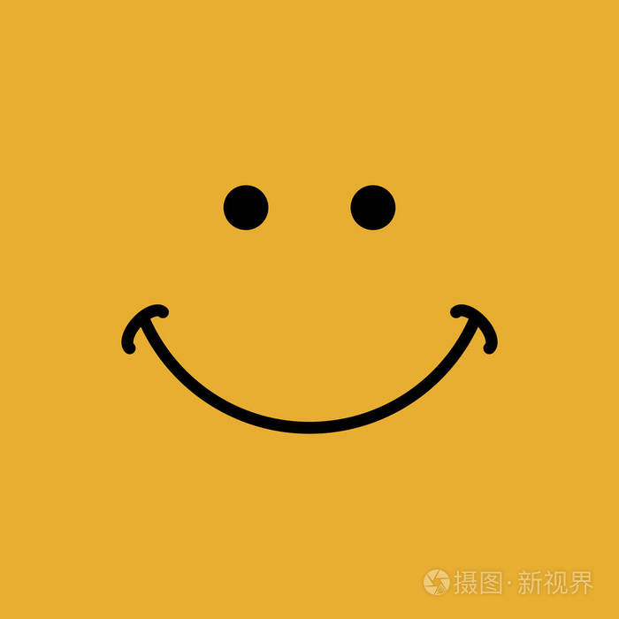 笑脸旗帜微笑表情矢量插图