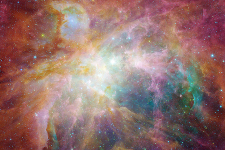 美丽的无尽宇宙中的星云。 很棒的壁纸和印刷。 由美国宇航局提供的这幅图像的元素