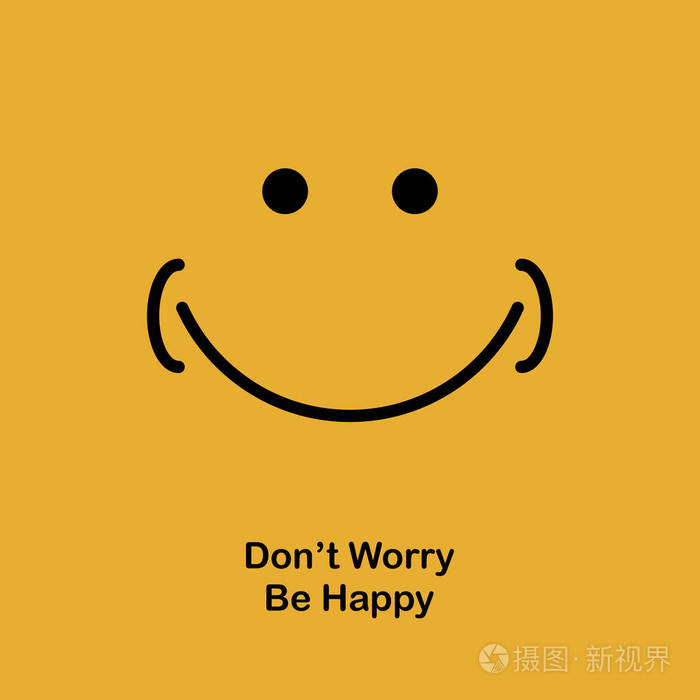 励志名言海报横幅设计与快乐微笑矢量插图