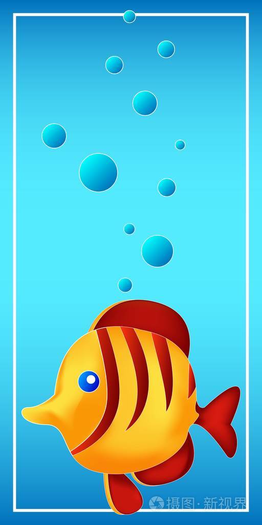 鱼书签概念杂志书籍海报抽象元素. 美人鱼矢量插图的主题.