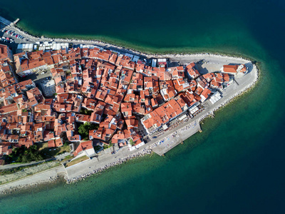 s eye view at sunrise. Aerial photo.