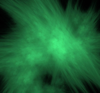 不明飞行物绿色模糊分形背景。 幻想分形纹理。 数字艺术。 三维渲染。 计算机生成的图像