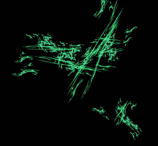 不明飞行物绿色分形图案背景。 幻想分形纹理。 数字艺术。 三维渲染。 计算机生成的图像