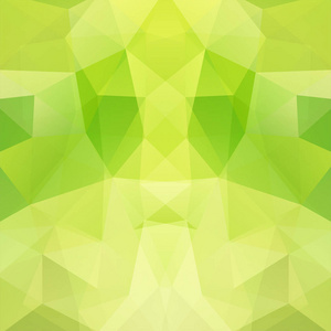 抽象马赛克背景。 三角形几何背景。 设计元素。 矢量图。 绿色。