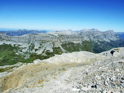 巨大的高山高原和瑞士乌里格拉特恩州的顶部