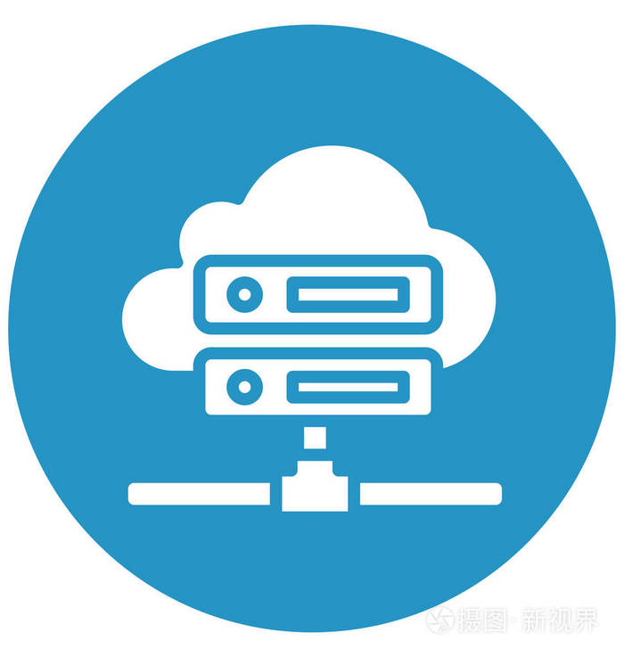 云服务器机架隔离矢量图标可以方便地修改或编辑