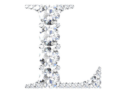 宝石钻石字母高分辨率三维图像