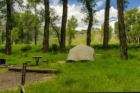 怀俄明州大提顿国家公园的格罗斯温特雷营地