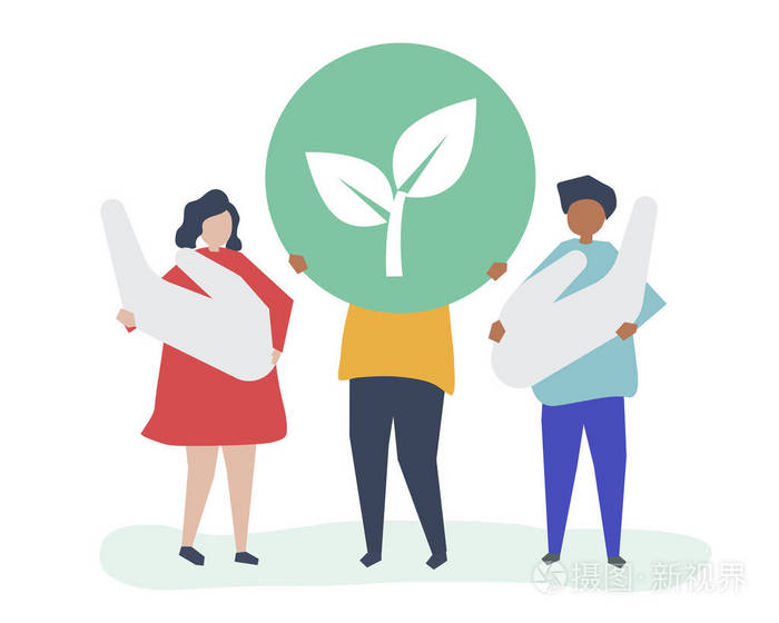 具有环境责任观念的人插画-正版商用图片16t5k1-摄图新视界