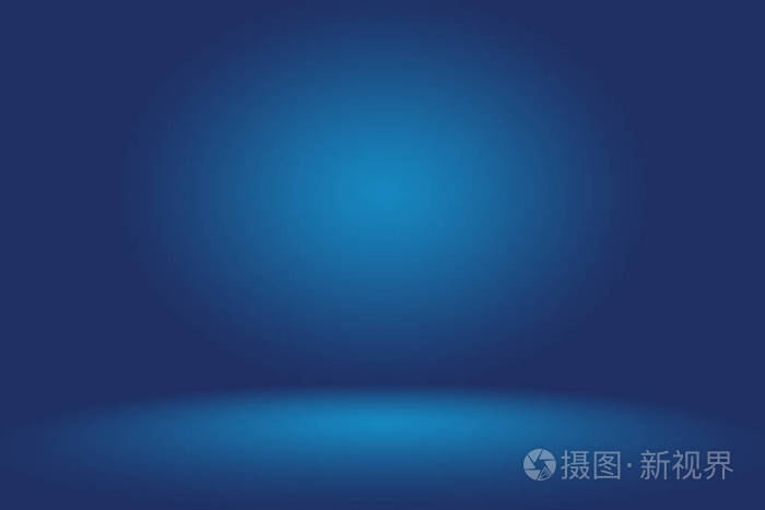渐变蓝色抽象背景.平滑的深蓝色与黑色的插图工作室