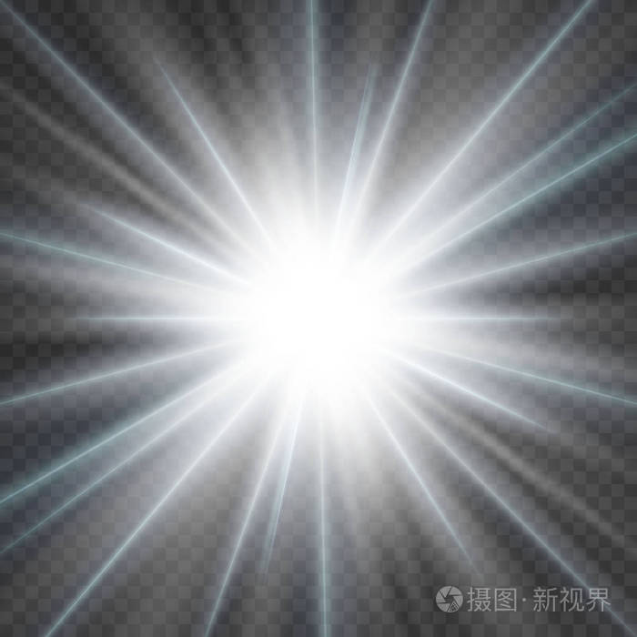 辉光效应爆炸闪光火花太阳闪光矢量图