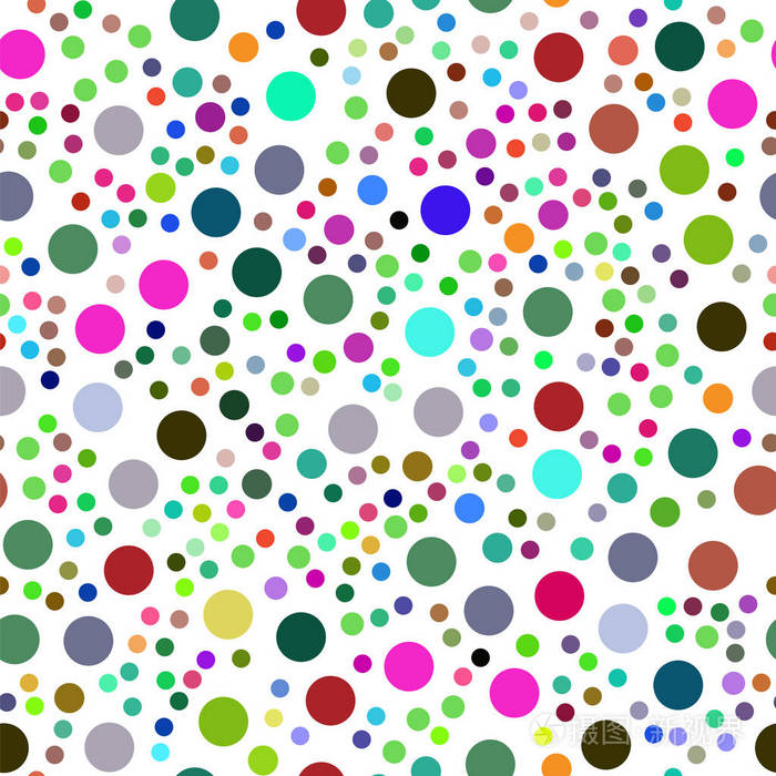 白底彩色几何无缝图案