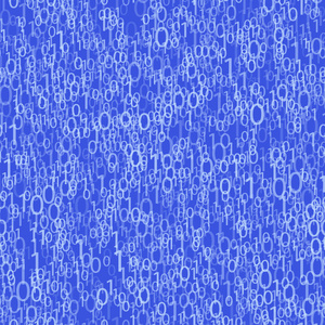 二进制代码蓝色背景。 概念数字。 算法解密和编码。