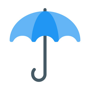 防水耐用伞图标简单矢量图