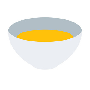 碗汤图标简单矢量插图