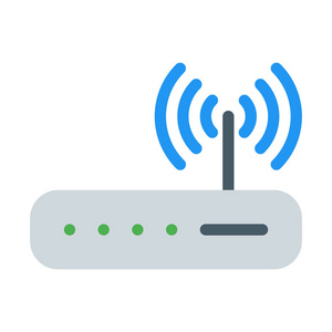 无线路由器的网络无线网络路由器图标简单矢量图照片