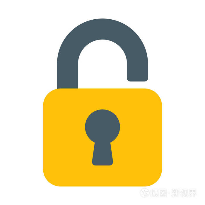 密码或锁定打开图标简单矢量图