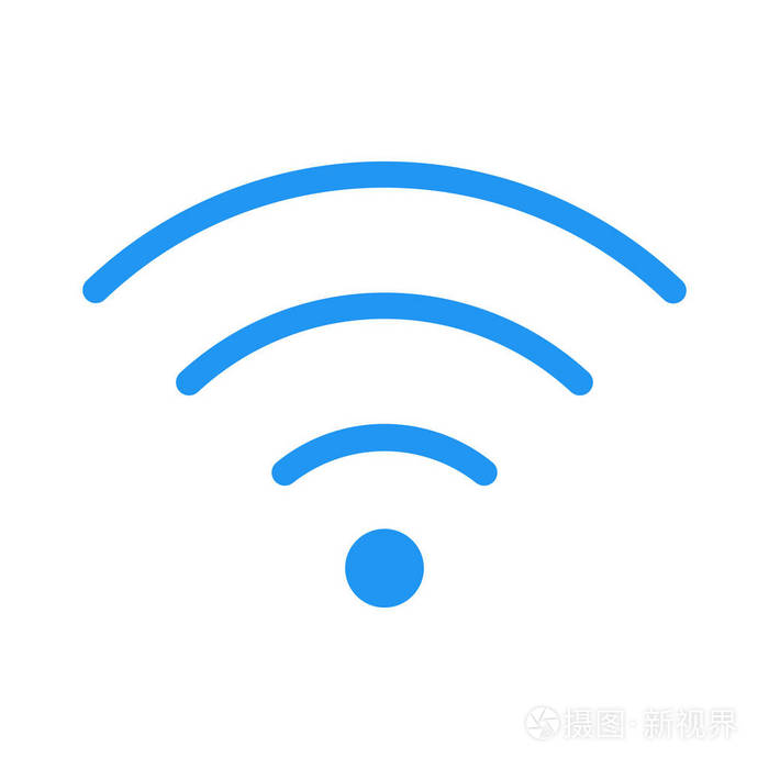 无线信号图标简单矢量插图