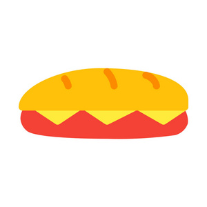 美味奶酪三明治图标简单矢量图