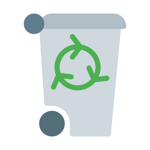 回收站容器图标简单矢量图