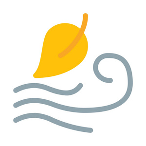 气象预报大风天气警报图标简单矢量图照片