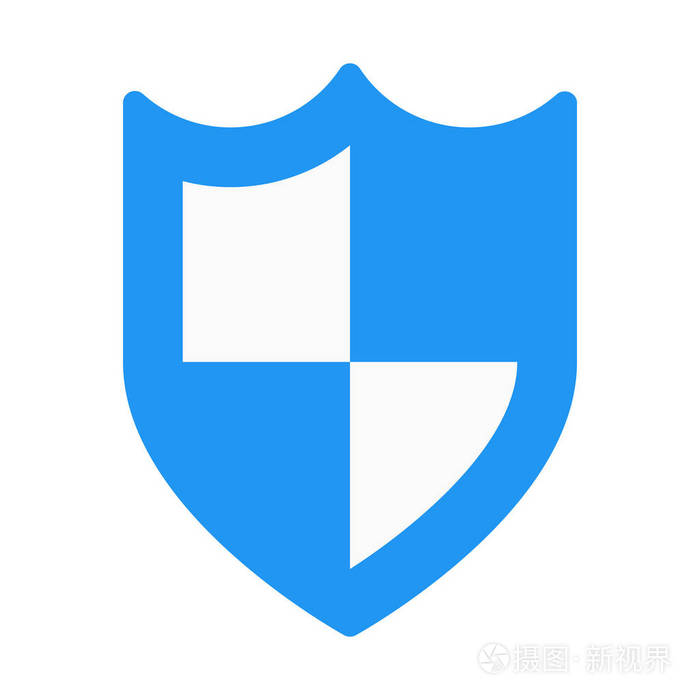 保护图标简单矢量插图