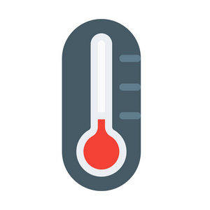 温度计符号图标简单矢量插图