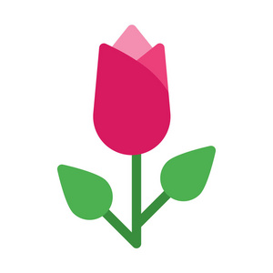 浪漫玫瑰气味图标简单矢量插图