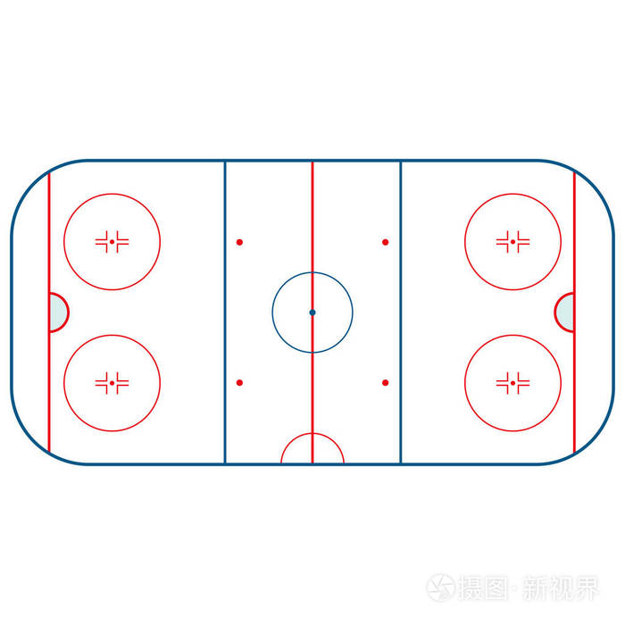 冰球场地尺寸标准图片
