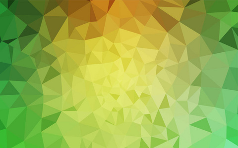 浅绿色，黄色矢量多边形抽象背景..带有梯度的多边形抽象插图。为您的业务全新设计..