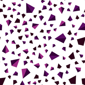 深色紫色，粉红矢量无缝，等距背景与线条，三角形。带有三角形的抽象风格的装饰设计。图案设计面料，壁纸。