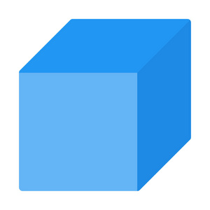 方块正面图标简单矢量图照片